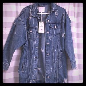 NWT Zara Denim Collection Jean Jacket oversized